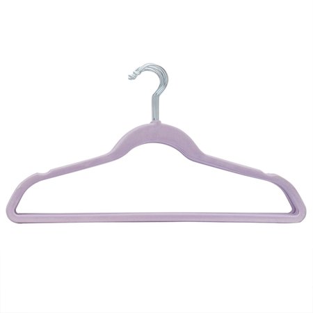 Home Basics Velvet Hanger, Lilac, 10PK FH45263